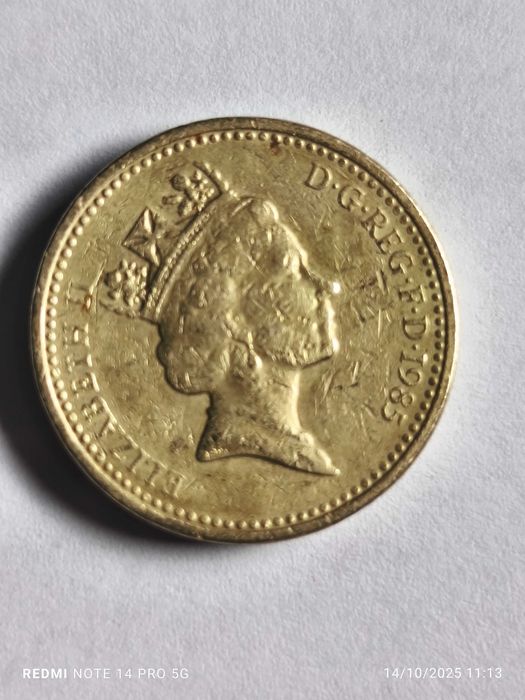 One Pound 1985 Queen Elisabeth II