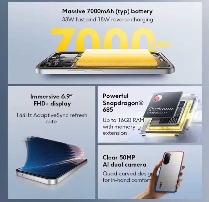 POCO M7 8/256, NFC запаковані