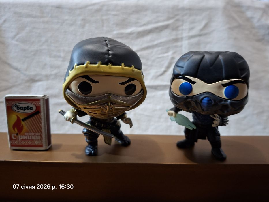 Фигурки Мортал Комбат Mortal Kombat Скорпион Саб-зиро поп pop