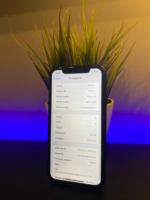 iPhone XR 64GB CZARNY -- 81% baterii -- w pełni sprawny(Aktualne)