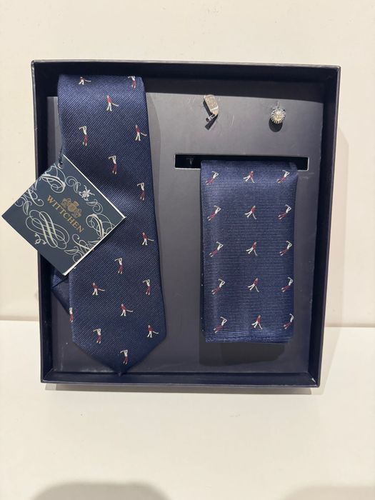 Krawat Wittchen + poszetka + spinki