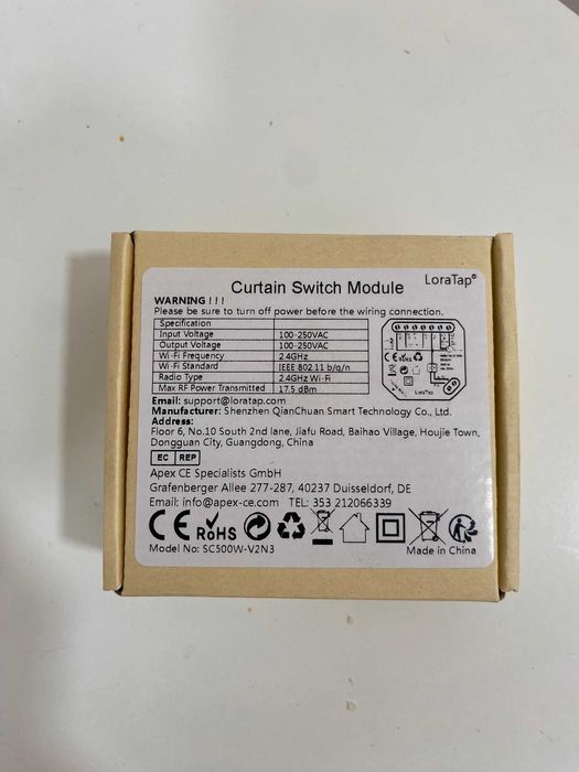 LoraTap Interruptor de persianas WiFi, relé de persiana