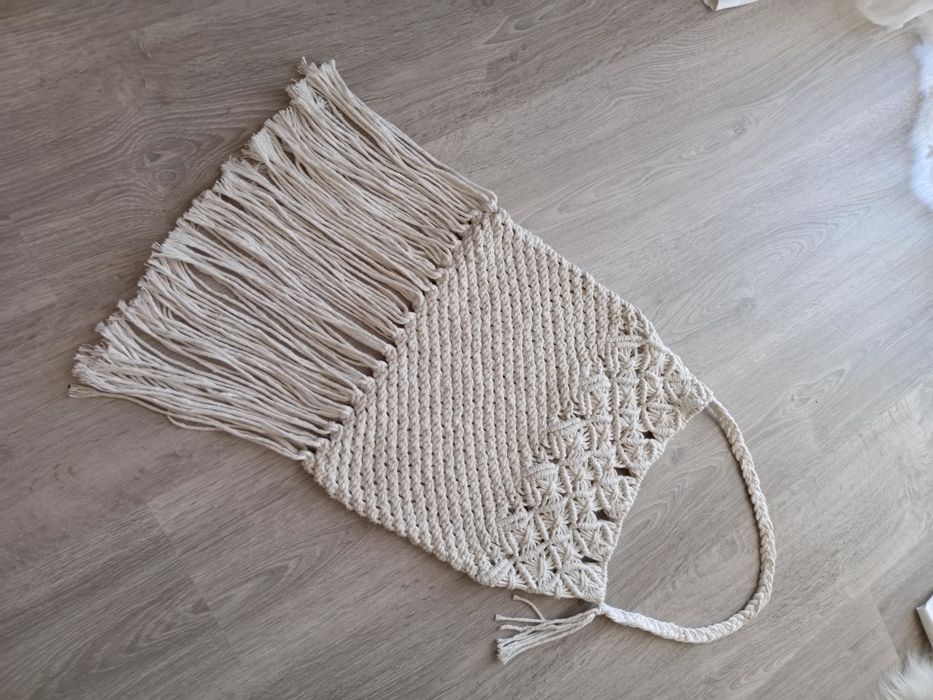Handmade torebka torba z makramy duża na ramię Boho