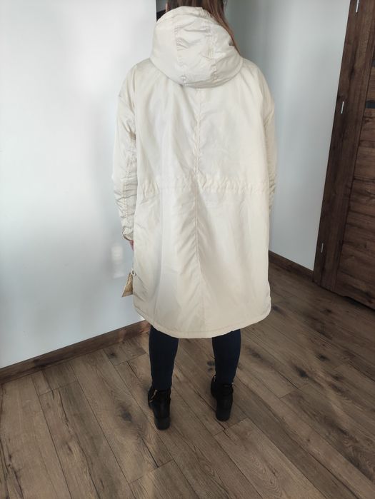 Kurtka kremowa ocieplana 50 5XL Bonprix