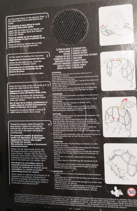 Łańcuchy śniegowe Konig CG-9 90KN na koła 14"-18"