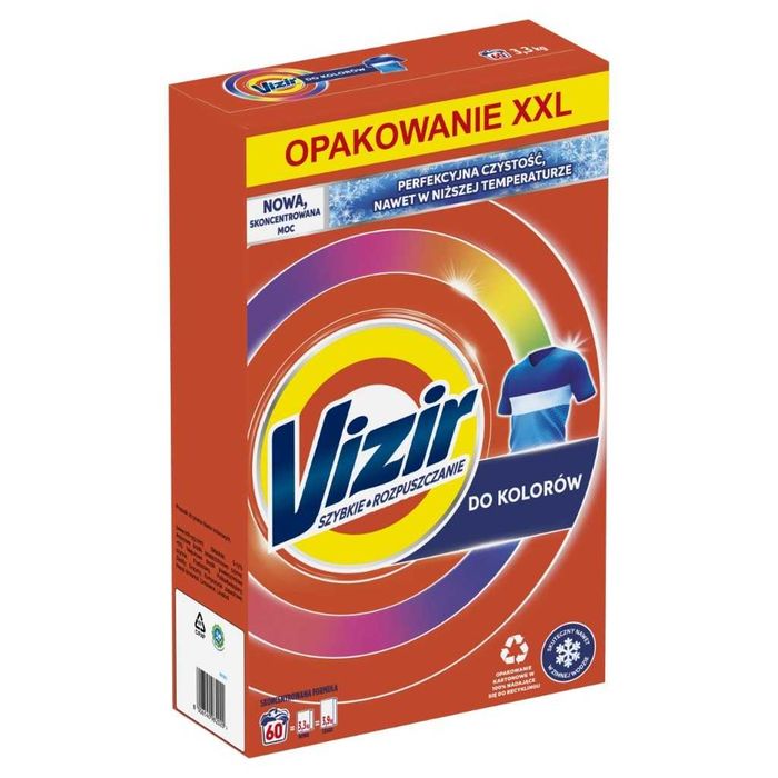 VIZIR Proszek do prania kolorowych tkanin 60 prań 3,3 kg 1 sztuka