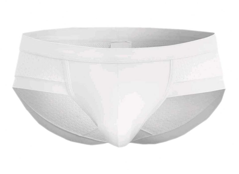 Delikatne slipy białe półprzezroczyste L