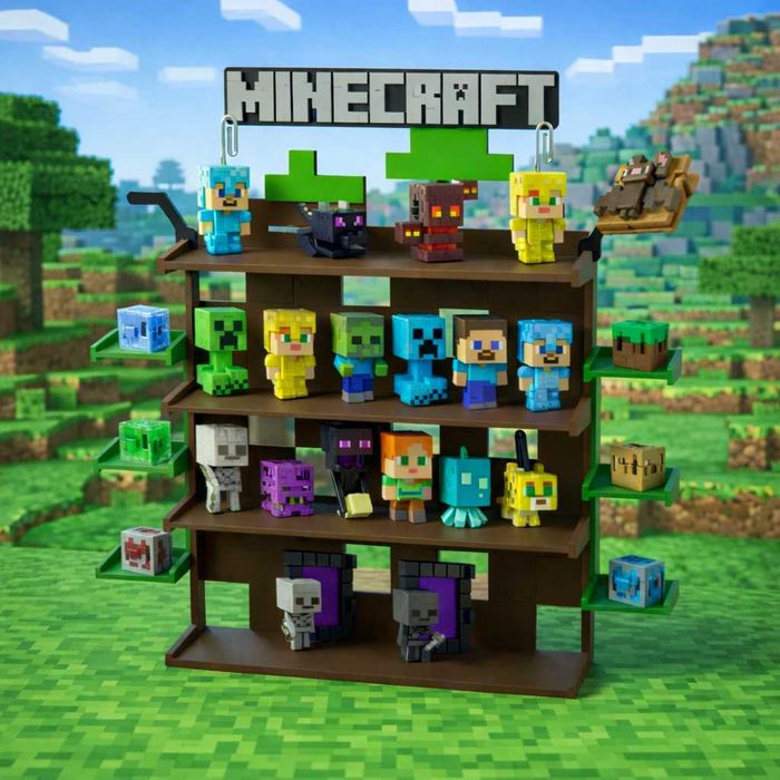 ХІТ Поличка Minecraft Kinder Joy‼️Підставка для фігурок Майнкрафт Киндер