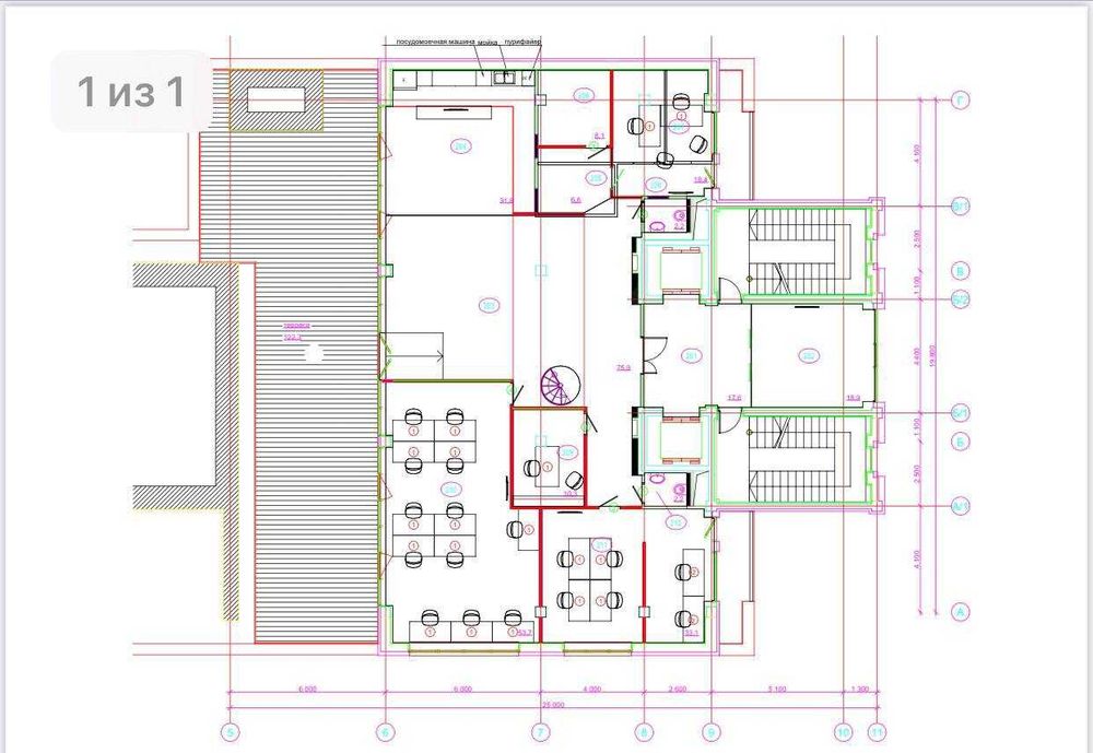 Сдам офис 324 кв.м. с террасой в БЦ на ул. Староказацкая Центр