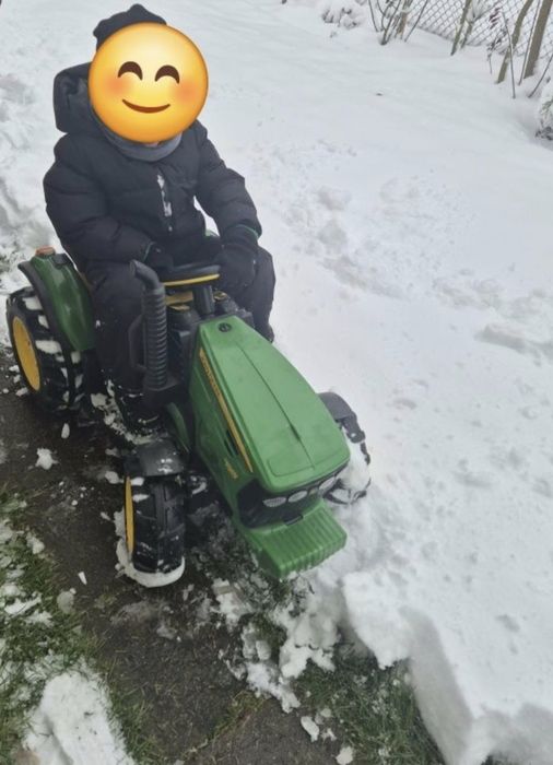 Peg Perego traktor, oryginał + duża przyczepa - John Deere - na akumulator 12V