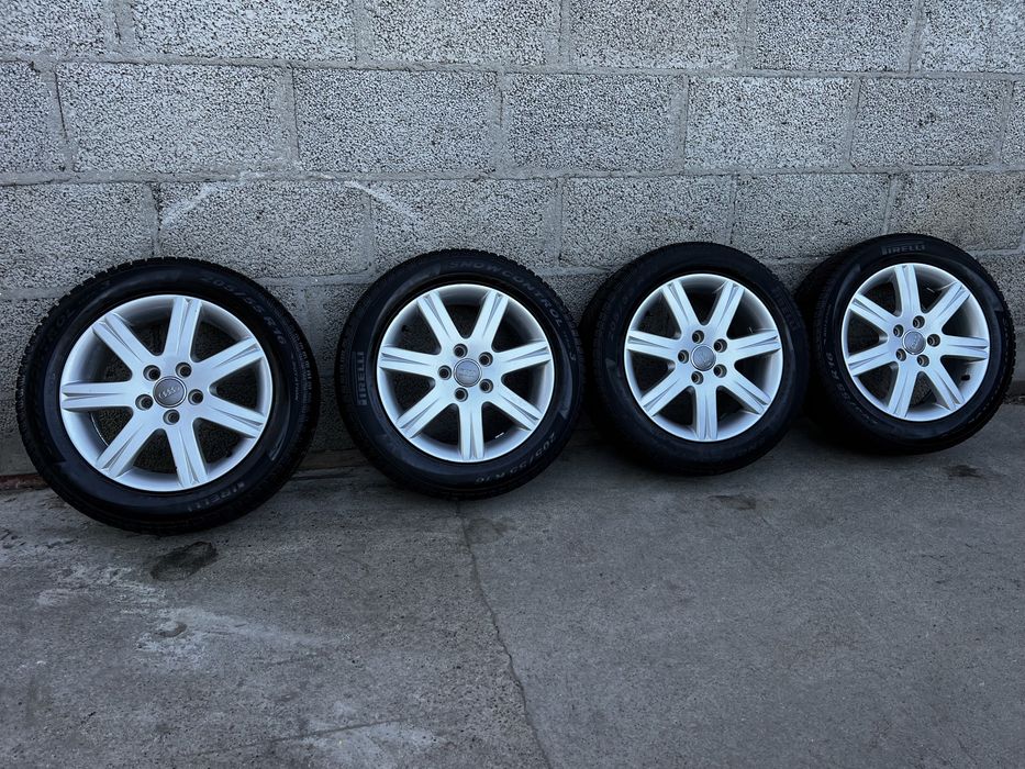 Alufelgi R16 5x112 Audi A3 A4 opony zimowe 205/55/16