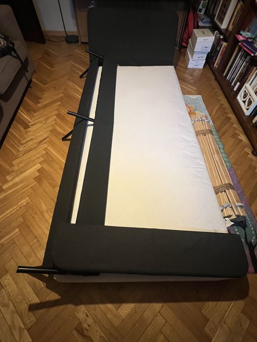 Łóżko tapicerowane ikea z materacem 90/200