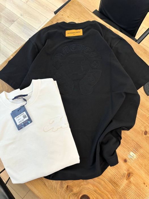 CHROME HEARTS x Louis Vuitton футболка мужская оверсайз унисекс черная