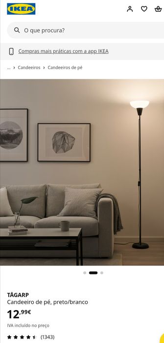 Candeeiros de pé/leitura IKEA - metade do preço