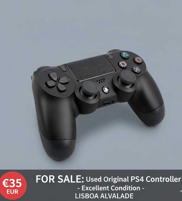 Comando Original PS4 DualShock 4 - Excelente Estado Alvalade