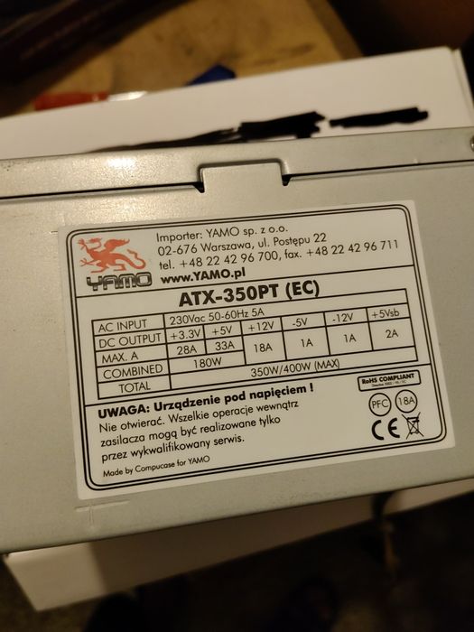 Zasilacz komputerowy ATX 400w