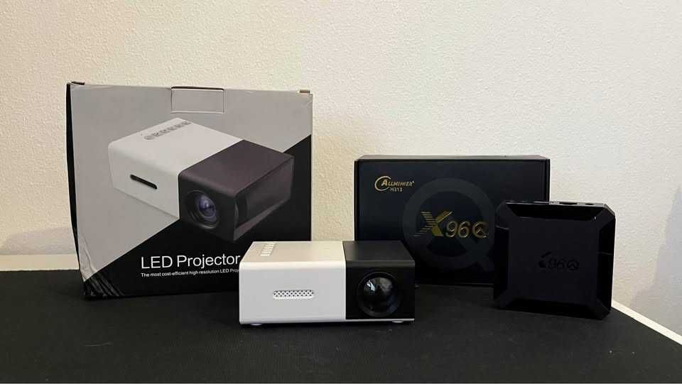 Mini projetor + box android