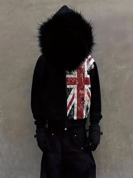 opium zip hoodie с мехом