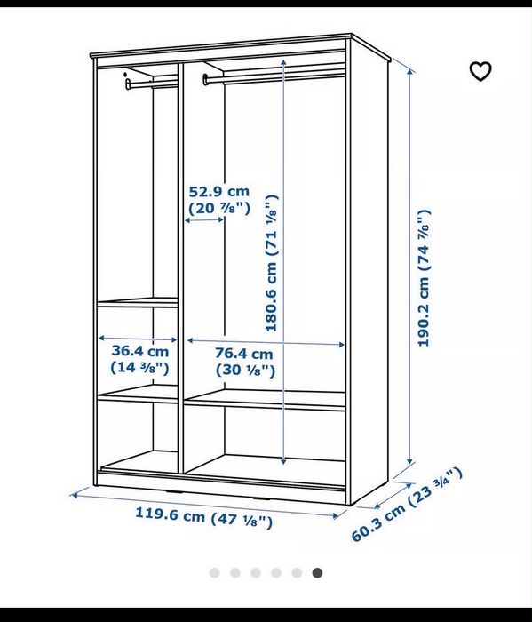 Roupeiro IKEA semi-novo