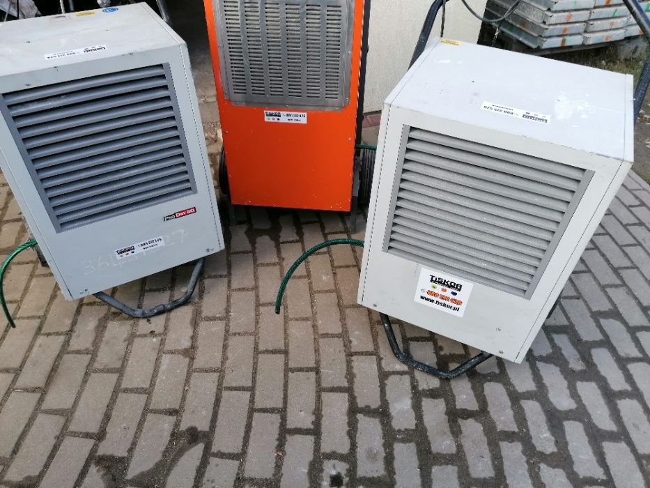 Wynajem osuszacz nagrzewnica młot żyrafa agregat malarski szlifierka