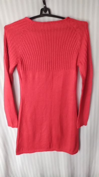 Кардиган червоний довгий