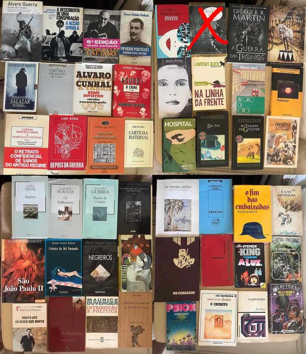 Lote de 160 livros variados a partir de 1 euro