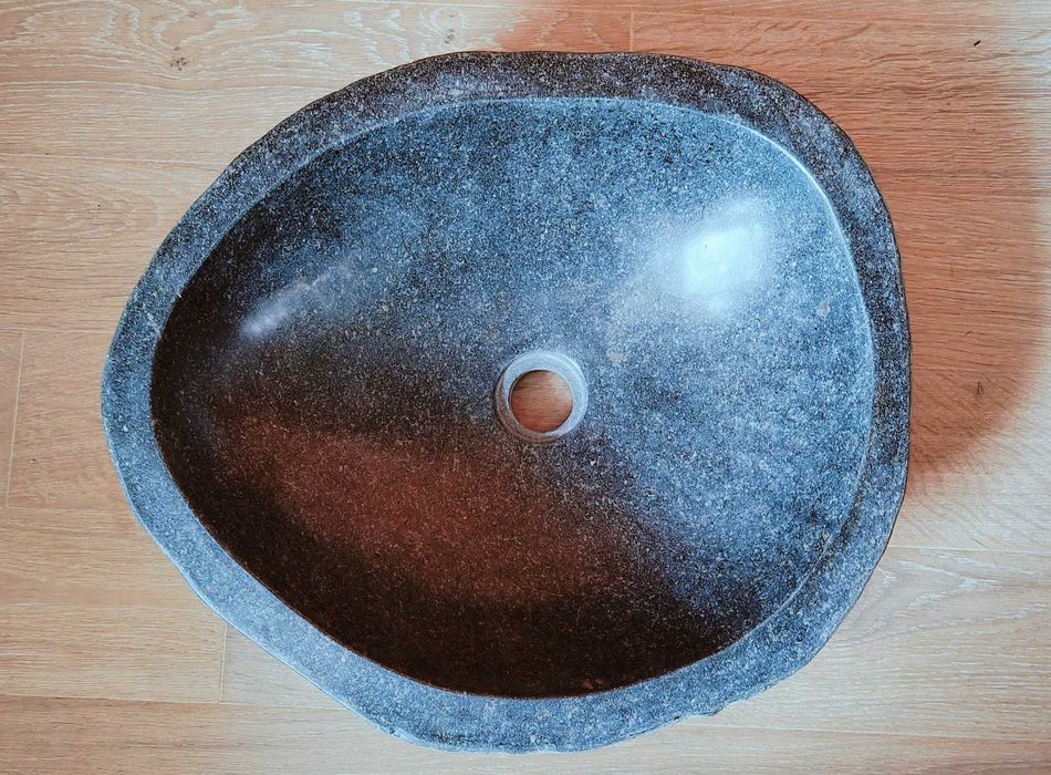 umywalka nablatowa z NATURALNEGO KAMIENIA – Loft, Boho, Japandi