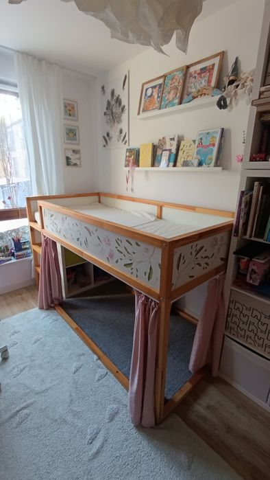 Łóżko Ikea KURA + dodatki, stan bardzo dobry