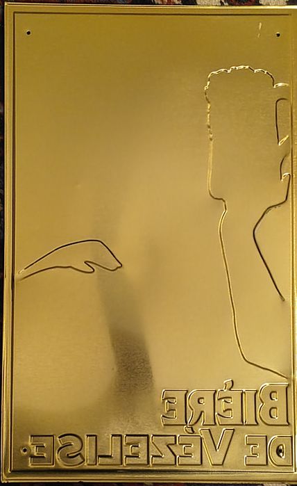 Placa metálica cerveja