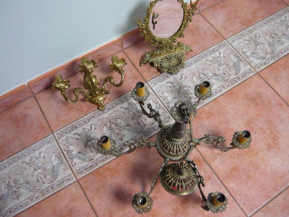 żyrandol mosiężny