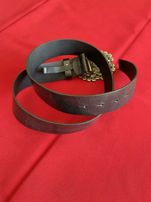 Cinto de festa/cerimónia em pele com pedras