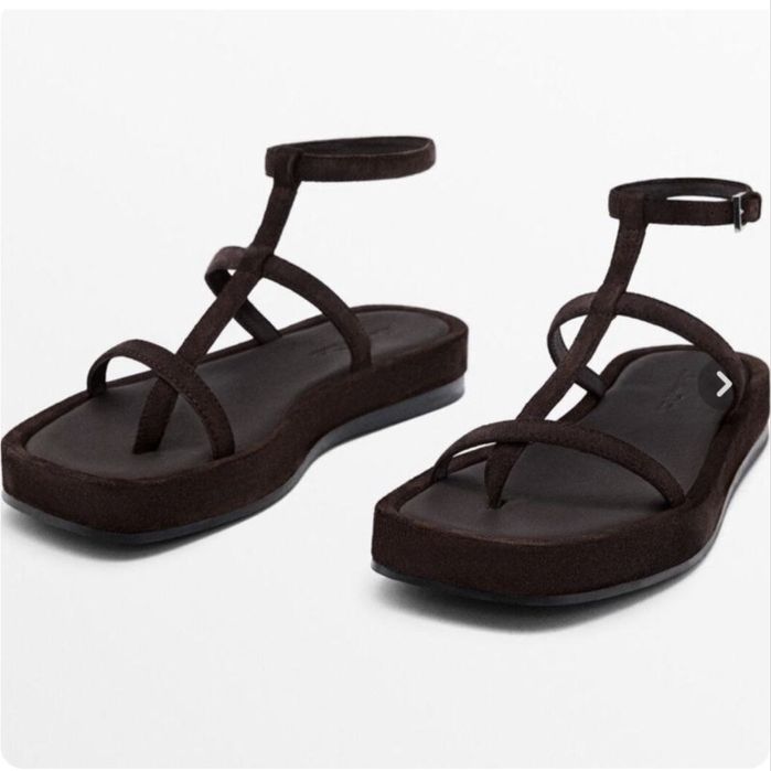 Нові,коричневі шкіряні босоніжки Massimo Dutti р.39(25,5см), р40(26см)