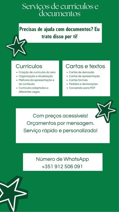 Serviço de currículos e documentos