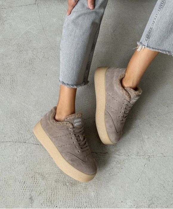 Кеди утеплені капучино