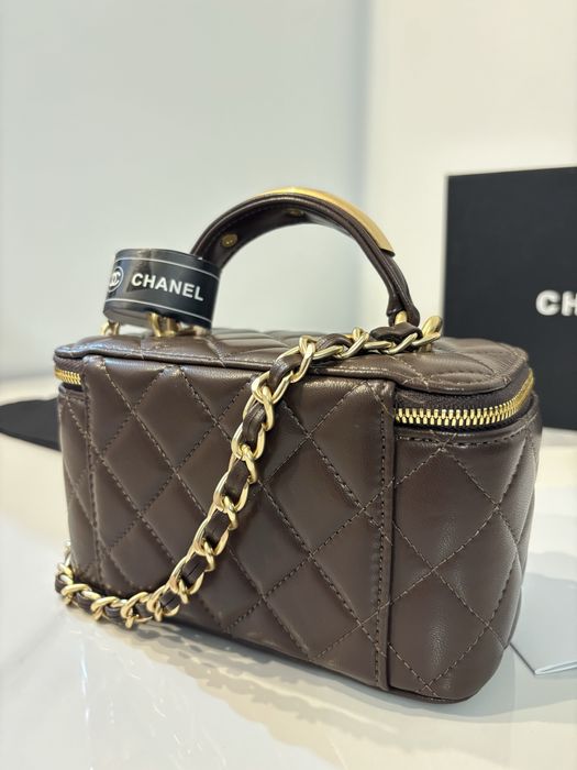 Nowa torebka kuferek Louis Vuitton skóra z zestawem gucci dior