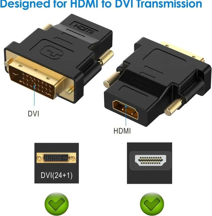 Переходник DVI - HDMI, конвертер DisplayPort DP- HDMI адаптер