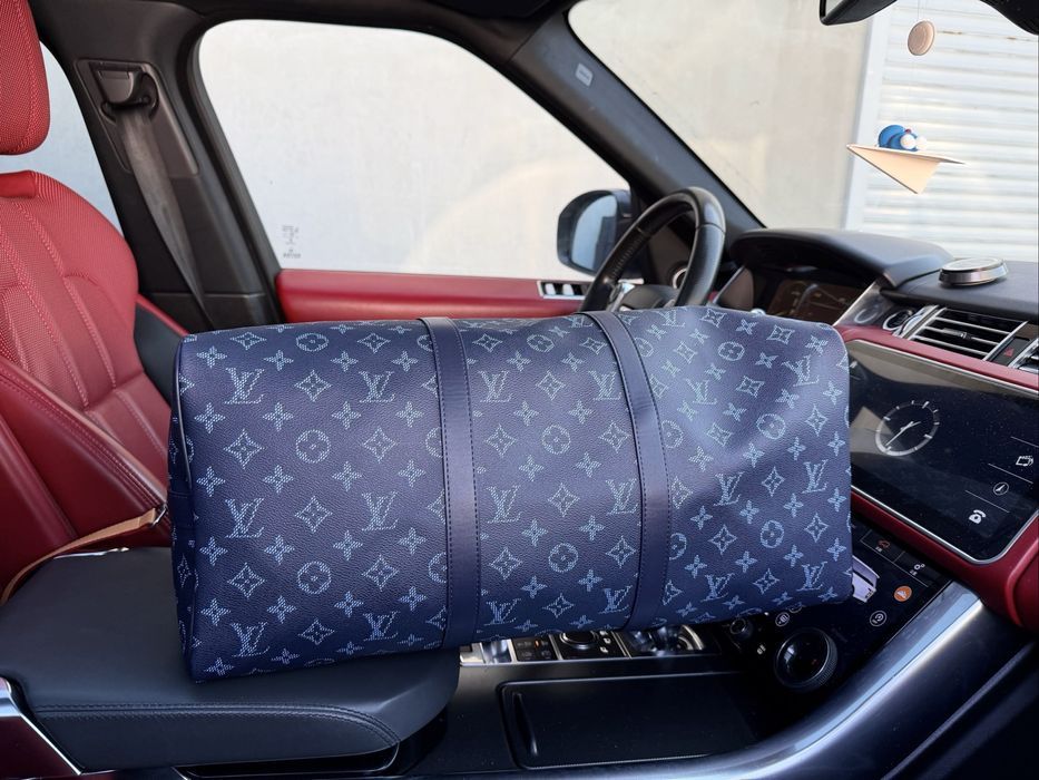 Louis Vuitton keepall сумка мужская синяя спортивная унисекс дорожная