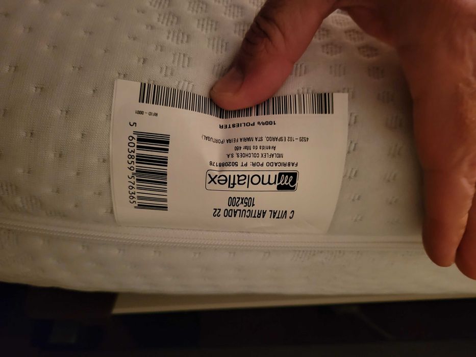 Cama Estrado e colchão Molaflex Articulado Elétrico 105 X 200