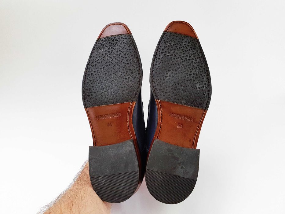 Сині чоловічі туфлі 40 25.5 см