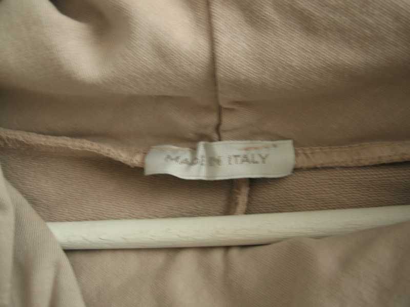 Włoska tunika sukienka dresówka bombka cieniowana pudrowy róż beż M/L