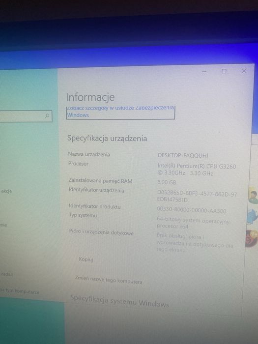 Komputer stacjonarny pc