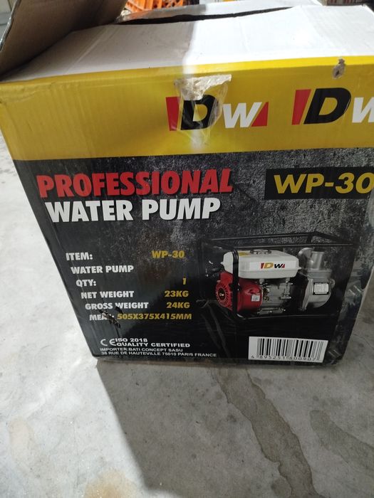 Bomba de água grande caudal 4 T a gasolina