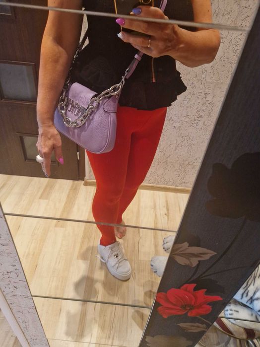 Torebka  Versace  Jeans  Couture  fioletowa  skóra ekologiczna