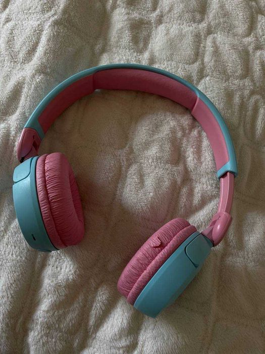 Навушники JBL (Б/У в чудовому стані в синьо рожевому кольорі).