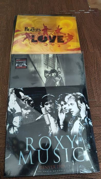 Rolling Stones
Beatles love 2lps
Roxy Music 
Selados