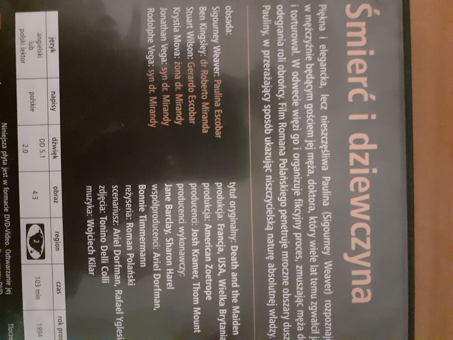 Śmierć I dziewczyna  - film na DVD.