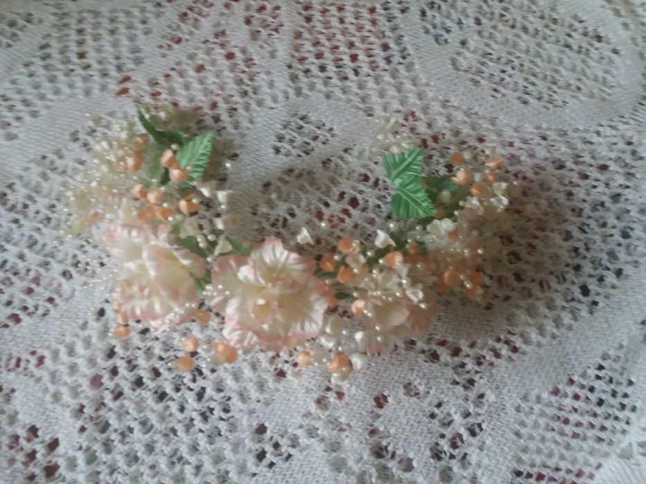 Вінок для фати  бутоньєрки віночок для нареченої венок для фаты