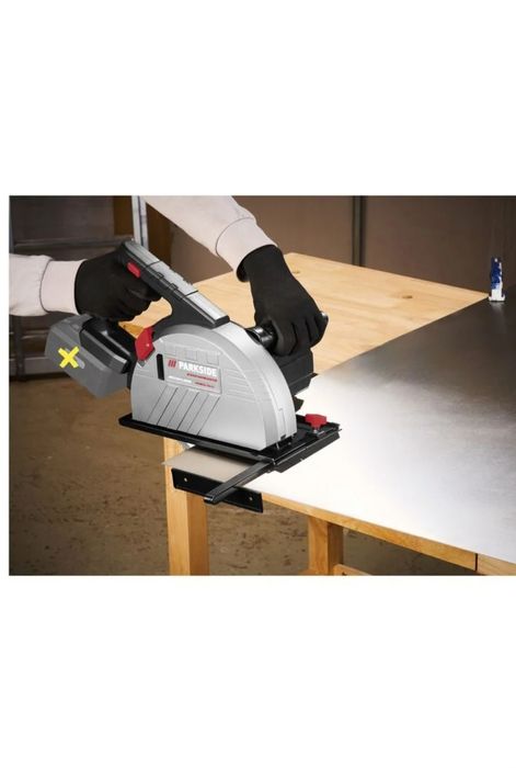 Serra circular de metal recarregável de 20V parkside performance