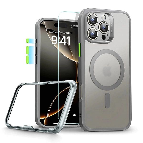 Esr Classic Pro Set Halolock Magsafe Iphone 16 Pro Max Frosted Grey