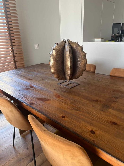 Peça decorativa cato dourado